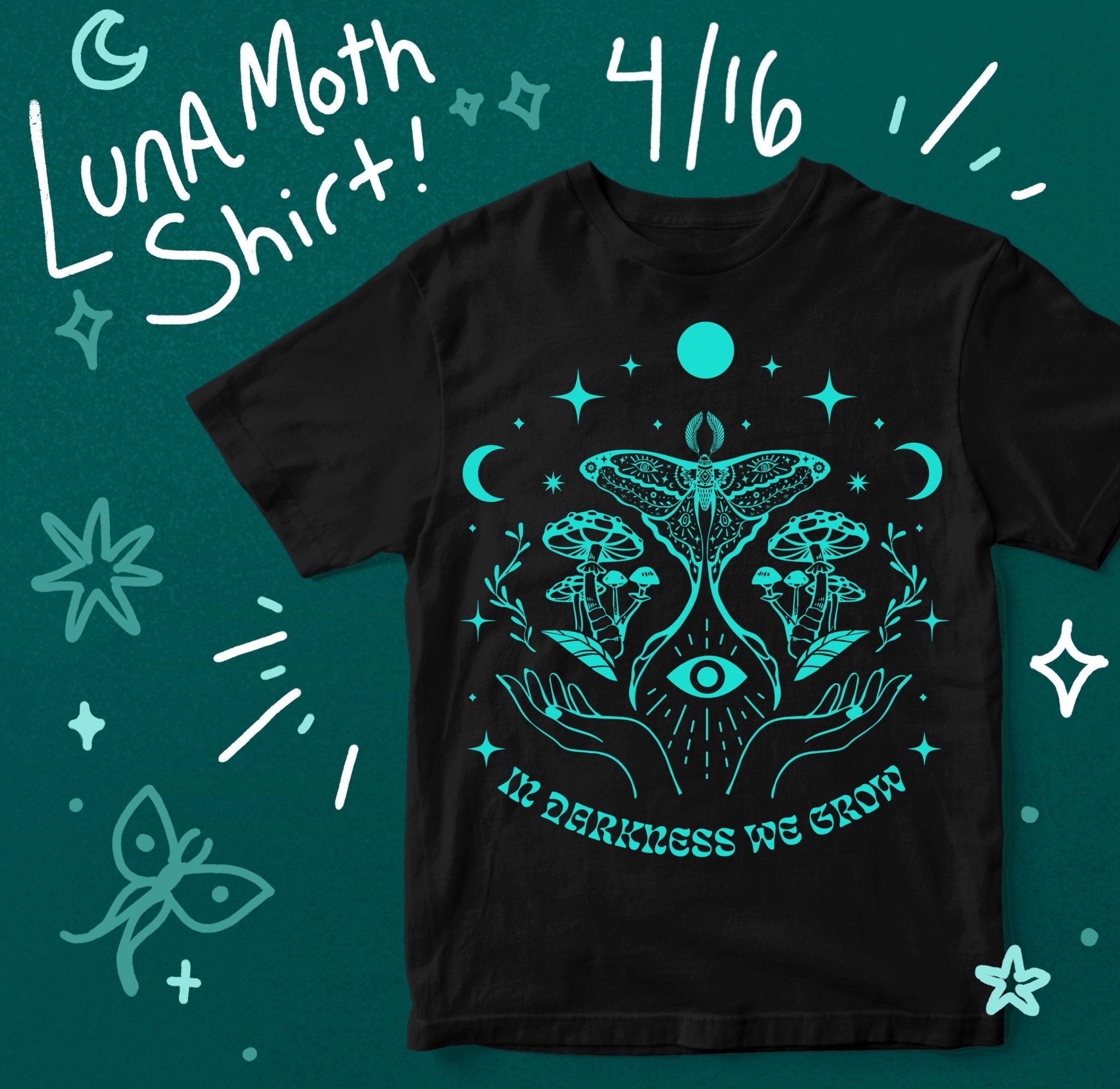 Subliminator Luna Moth Button Down T-Shirt