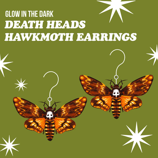 Death Heads Hawkmoth Earrings